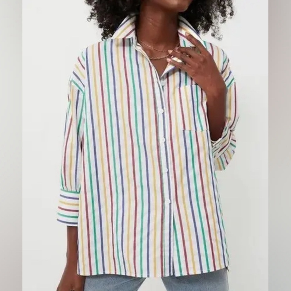 Pomander Place Vibrant Striped Shirt